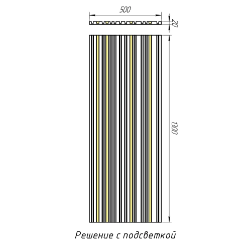 Гипсовая 3D панель EViRO Barcode + LED